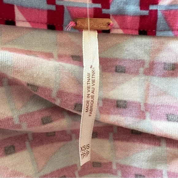 New! Free People Miss Me Convertible Dress Skirt Pink Combo NWT 13665 - Picture 12 of 16